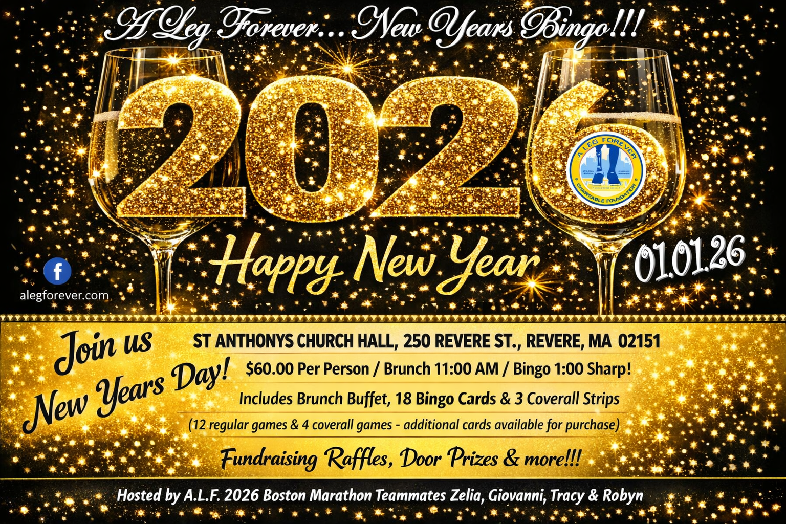 New Year's Day Bingo — event flyer