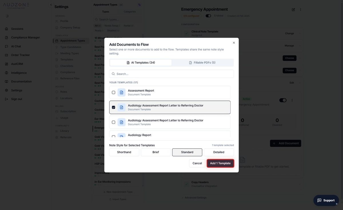 Step 11 — Add the selected templates