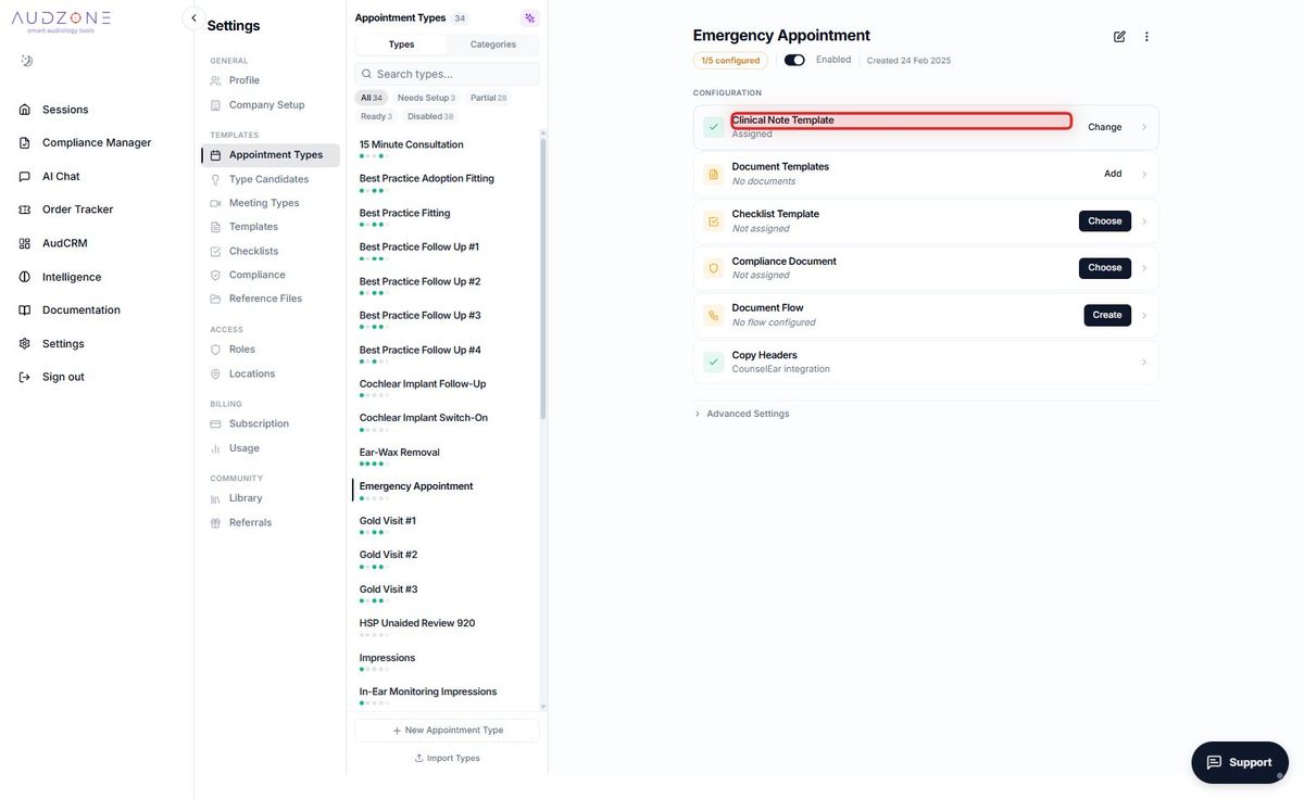 Step 3 — Review current template associations