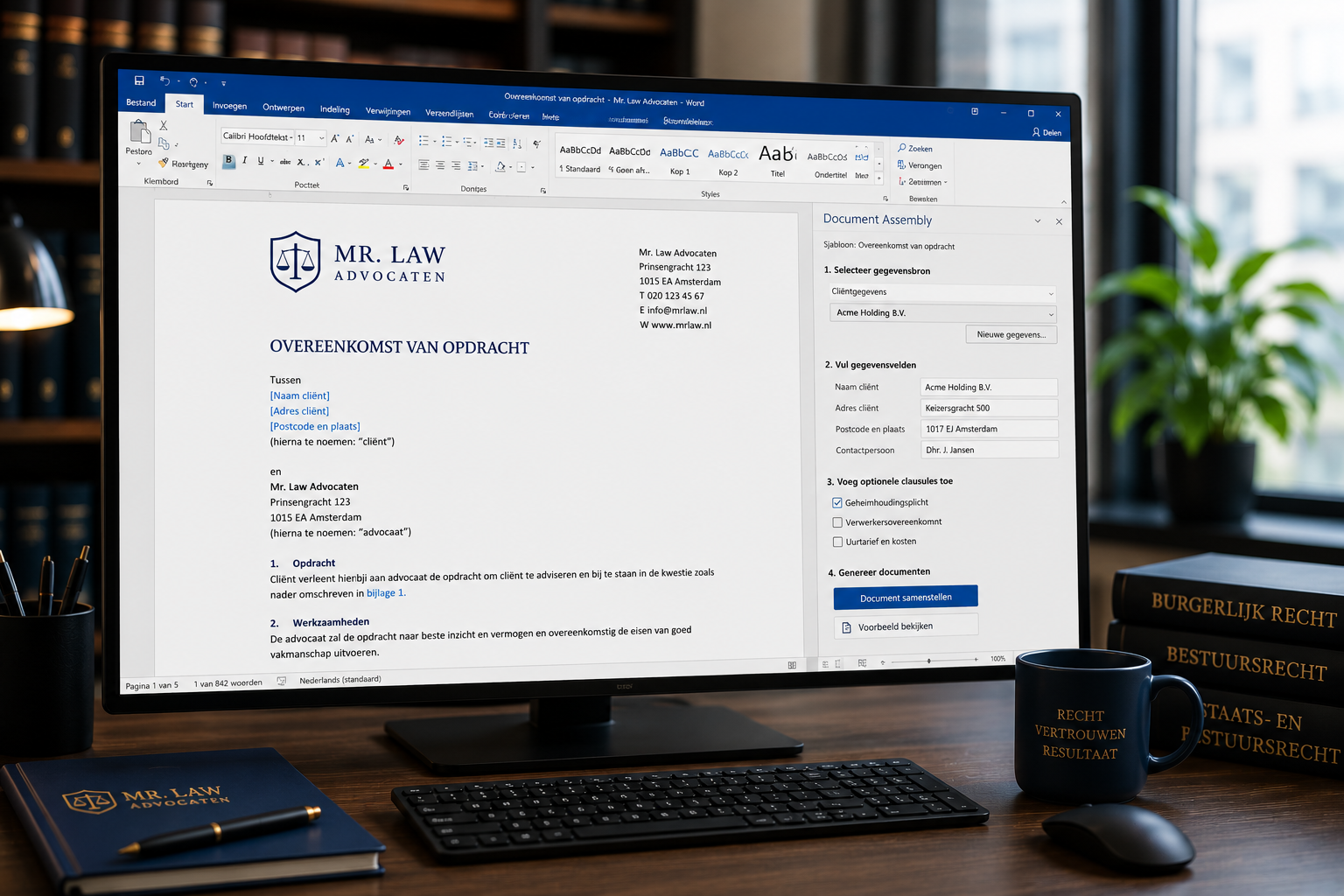 Huisstijl en document creatie voor advocaten