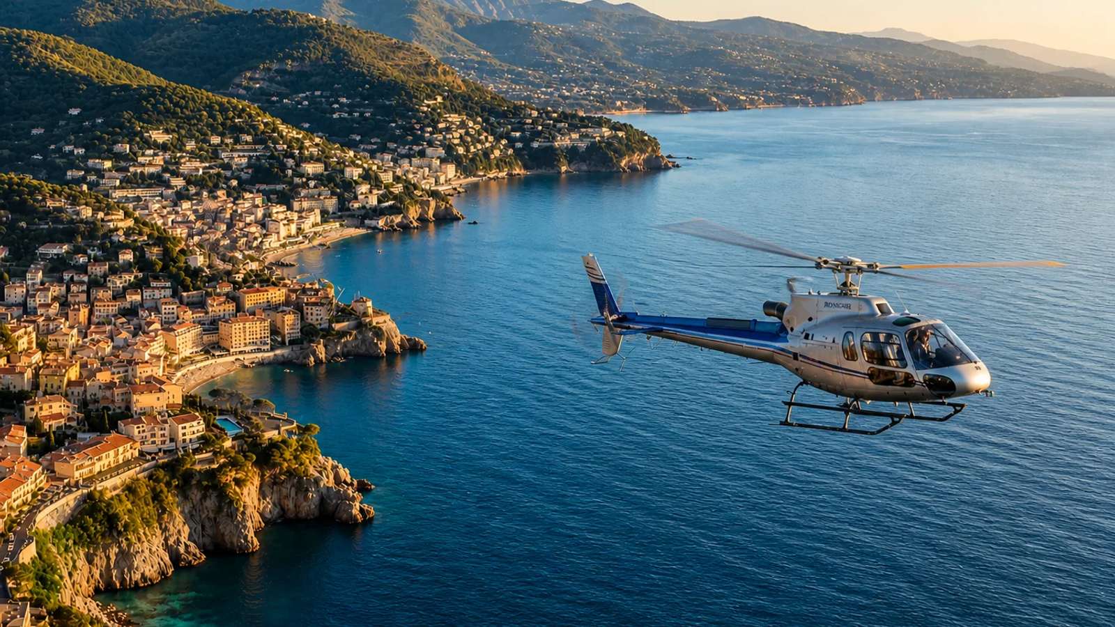 Transfert hélicoptère Côte d'Azur · Saint-Tropez, Cannes, Nice, Monaco