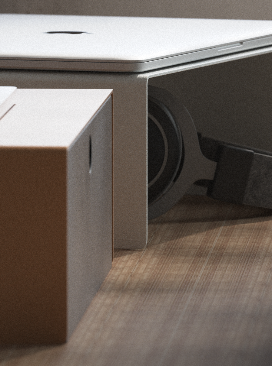 Abstract artwork with the grey beige drawer