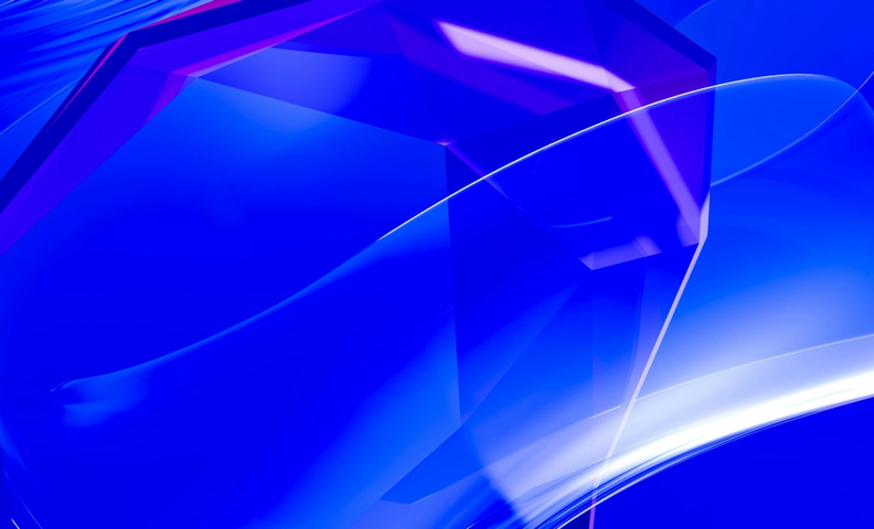 Kuvituskuva, muotoja sinisellä taustalla