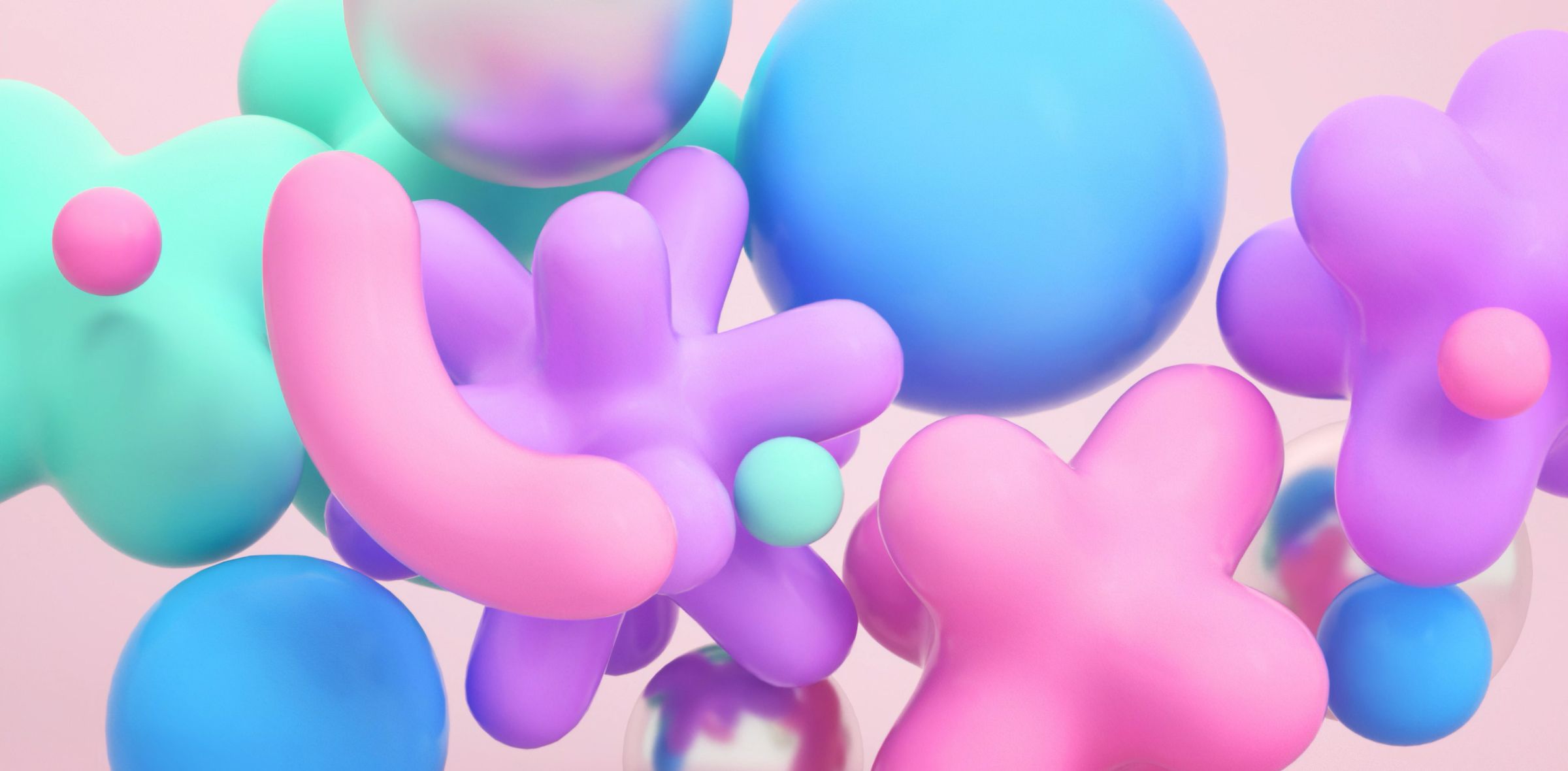 Разнообразные 3D-узоры на многоцветном фоне
