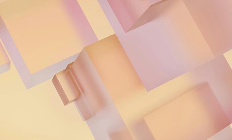 Kuvituskuva, neliön muotoja monivärisellä taustalla