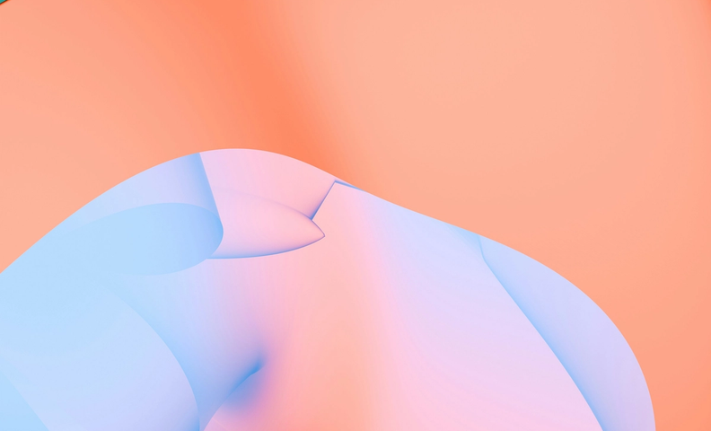 Kuvituskuva: Vaaleita graafisia muotoja vaaleanoranssilla taustalla.