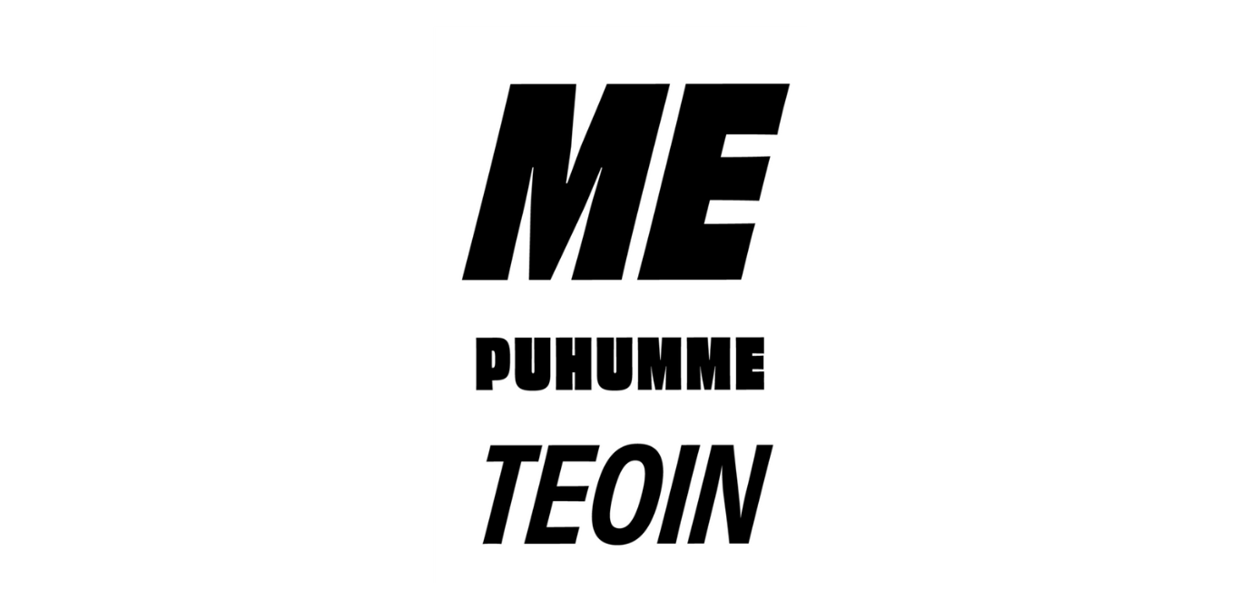 Me puhumme teoin -kampanjan logo
