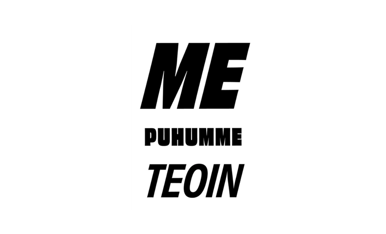 Me puhumme teoin -kampanjan logo