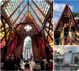 The Cathedral of Hope was a star attraction. Transported by a spectacular tugboat, this unique floating structure became one of the most popular event venues. 