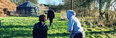 A group of young people exploring outdoor activities.