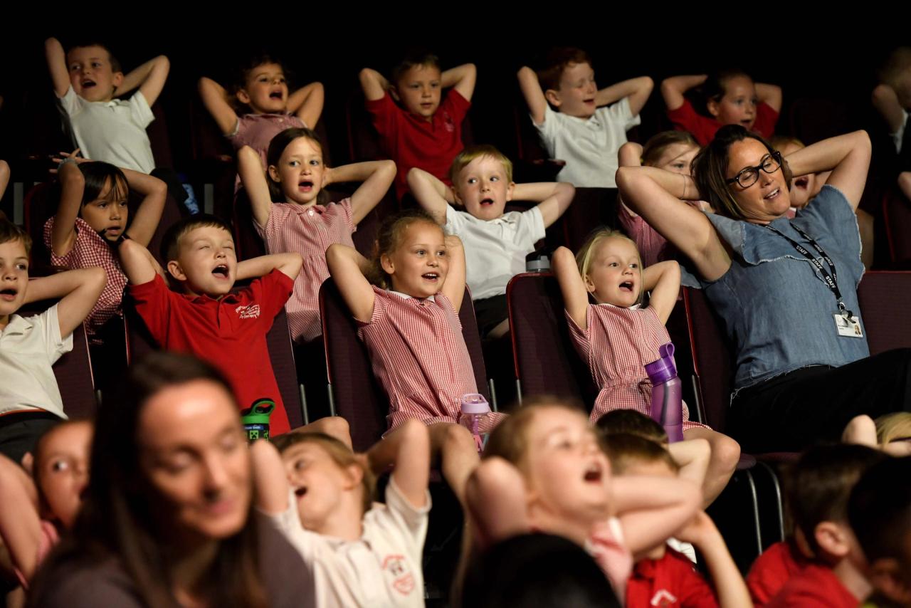 Children and young people join in with singing and movement during The Big Sing concert.