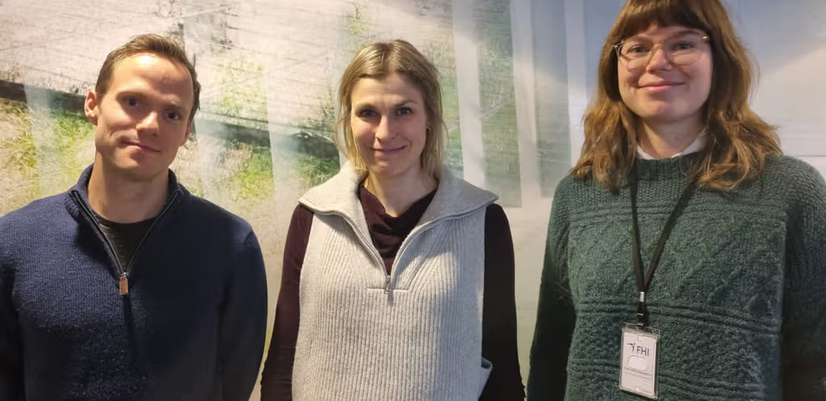 Fra venstre, Fredrik Methi, prosjektmedarbeider, Karin Magnusson, prosjektleder og hovedveileder, og Ingeborg Hess Elgersma, stipendiat i prosjektet.