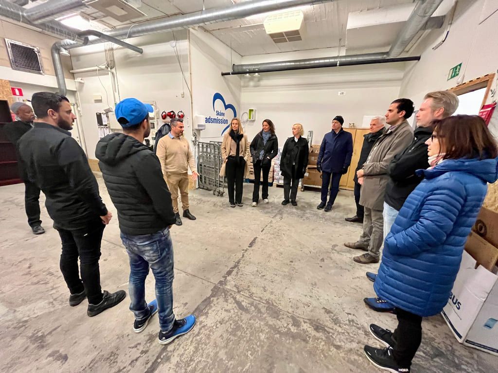 Kavlifondets styre og administrasjon besøkte Skåne Stadsmission i Malmø i november 2022. 