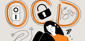 Illustration of a young girl and the letters OCD