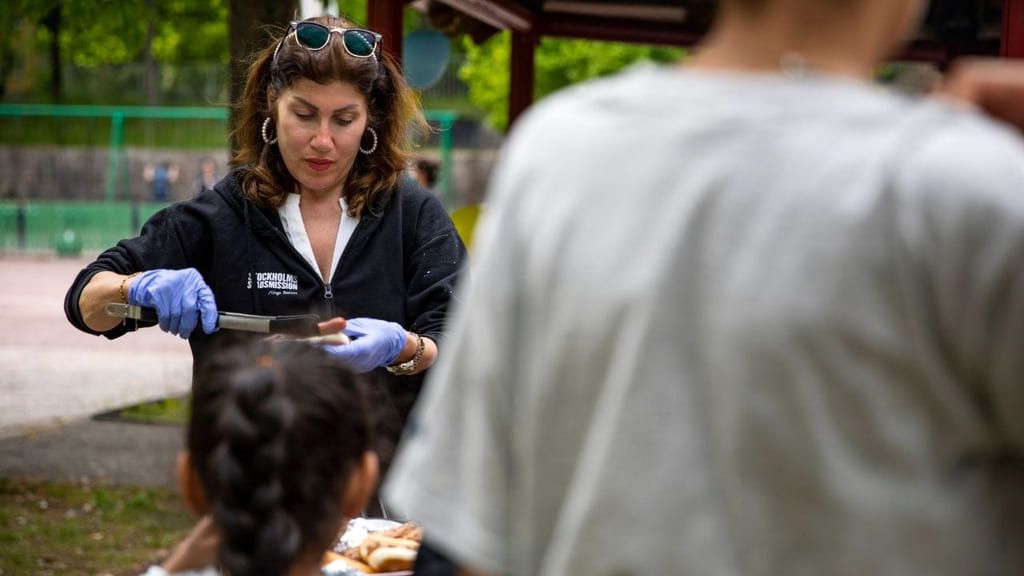 Meals were served outdoors during the pandemic.
