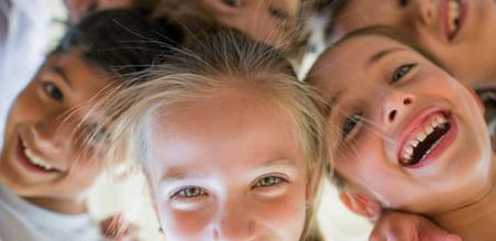 Happy group of children