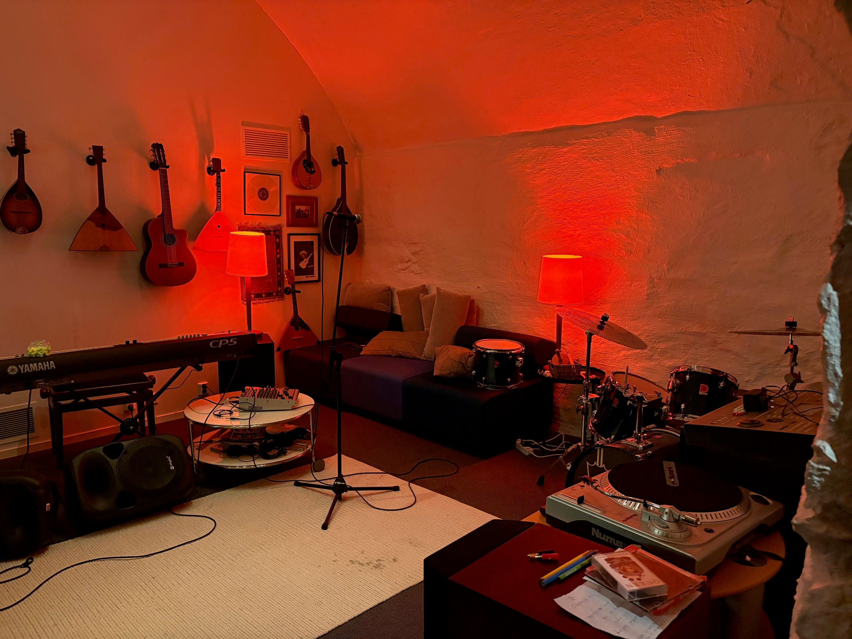 Give Music a Chance offers rehearsal rooms, workshops, and open spaces where young people can come as they are. Shown here is one of the rehearsal rooms