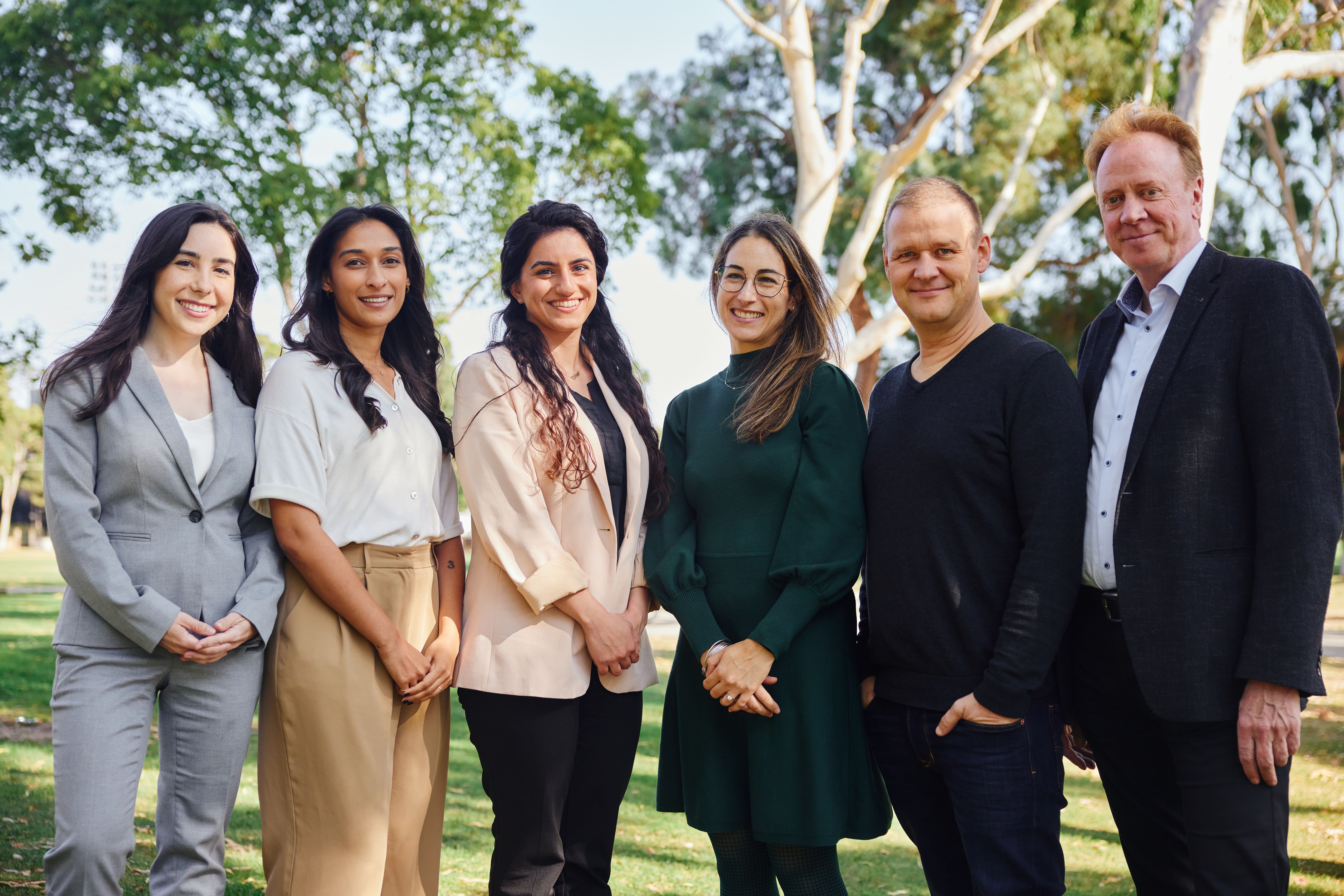Photo of the team in Los Angeles: Bjarne Hansen together with colleague, Professor Thröstur Björvinsson from Harvard University, and the Los Angeles health team who received training.
