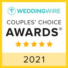 WeddingWire Couples' Choice Award 2021 Badge.