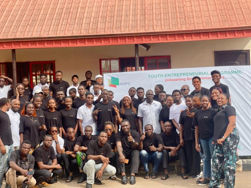 Students with Instructor Mr Samuel Ahanor