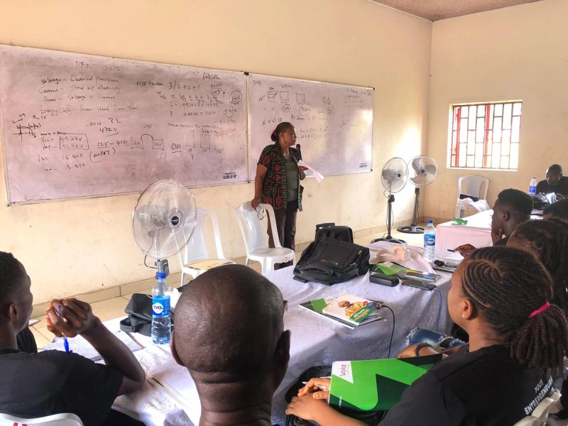 Professor Yinka Omorogbe delivers lectures on Solar Entrepreneurship and Business planning