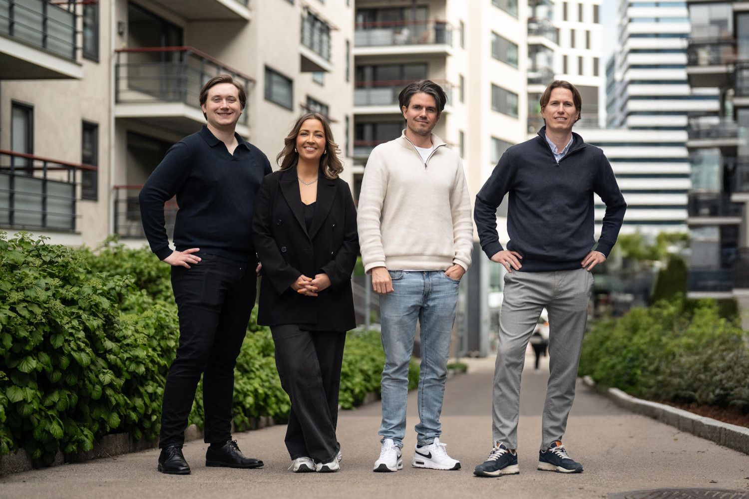 Teamet til Finit: Christian, Trine, Nicolai og Benjamin.