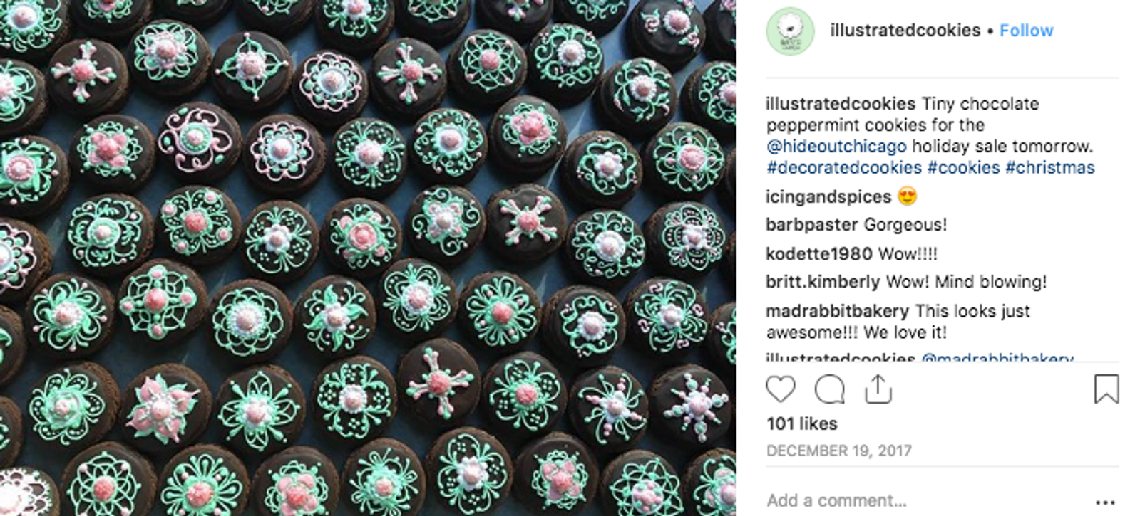 Instagram-micro-influencer-illustrated-cookies-example