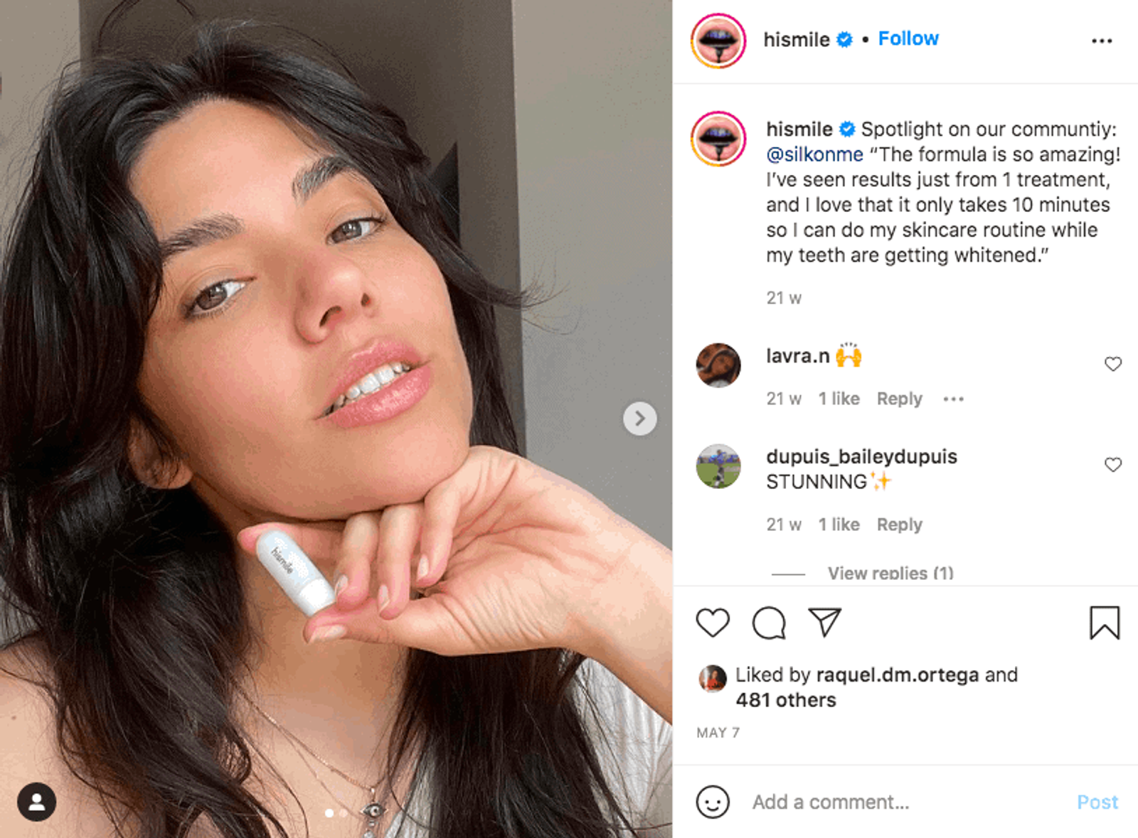 HiSmile user generated content campaign