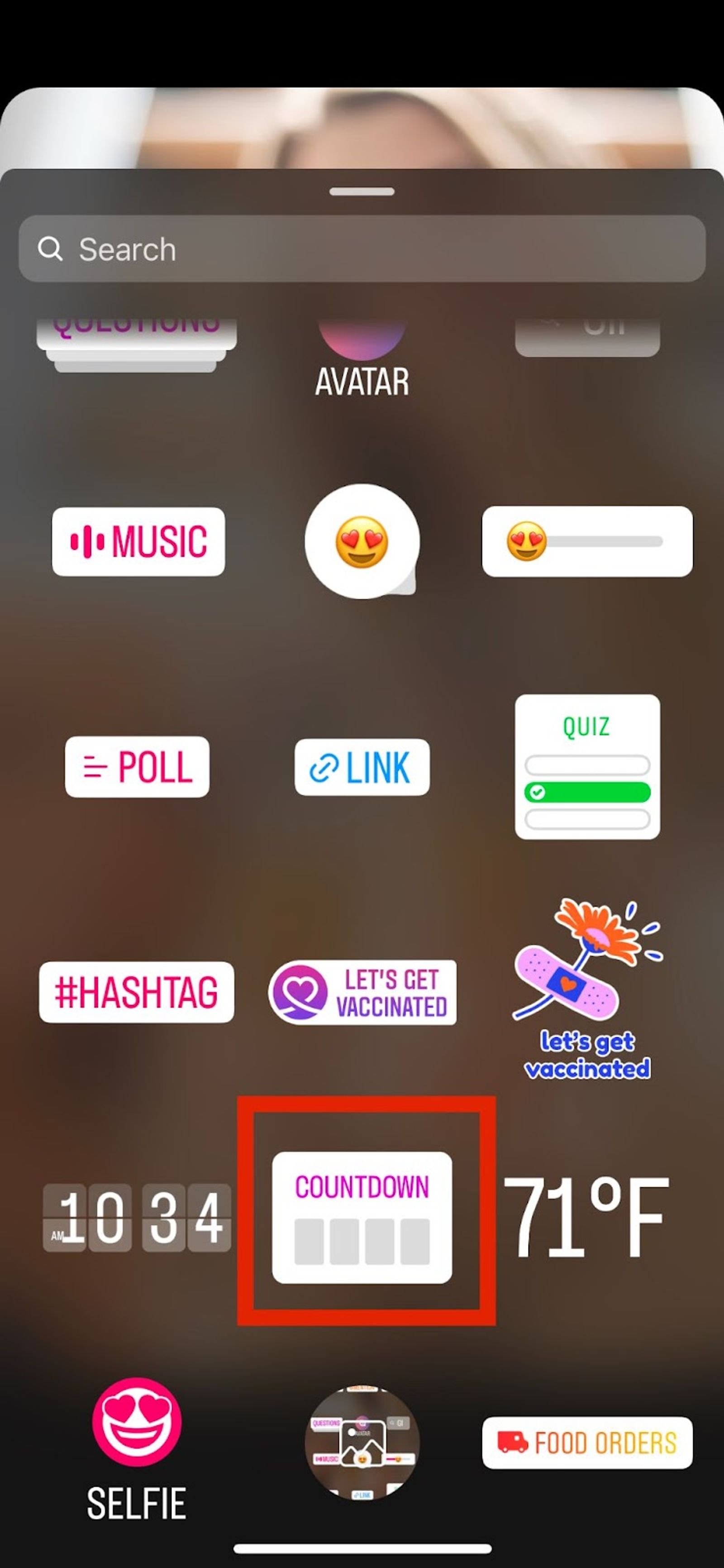 Stickers de Instagram