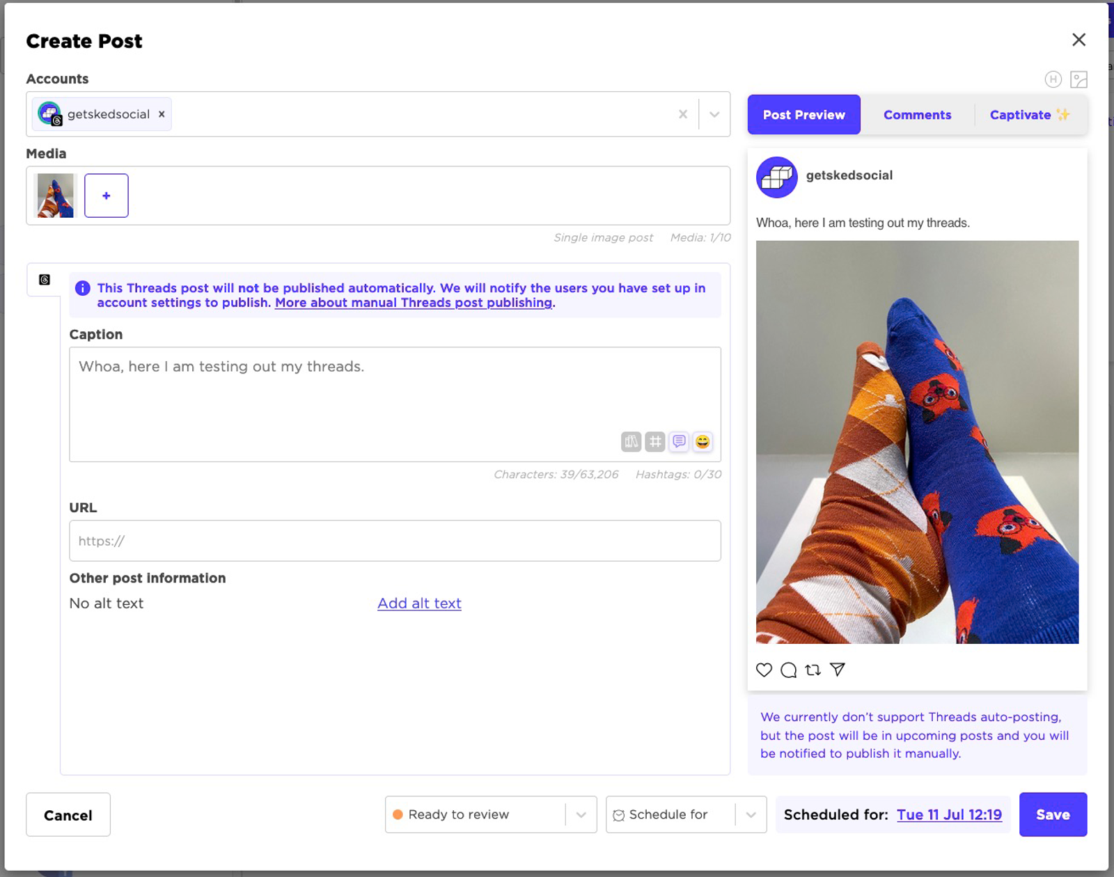 Instagram Thread Post Scheduler