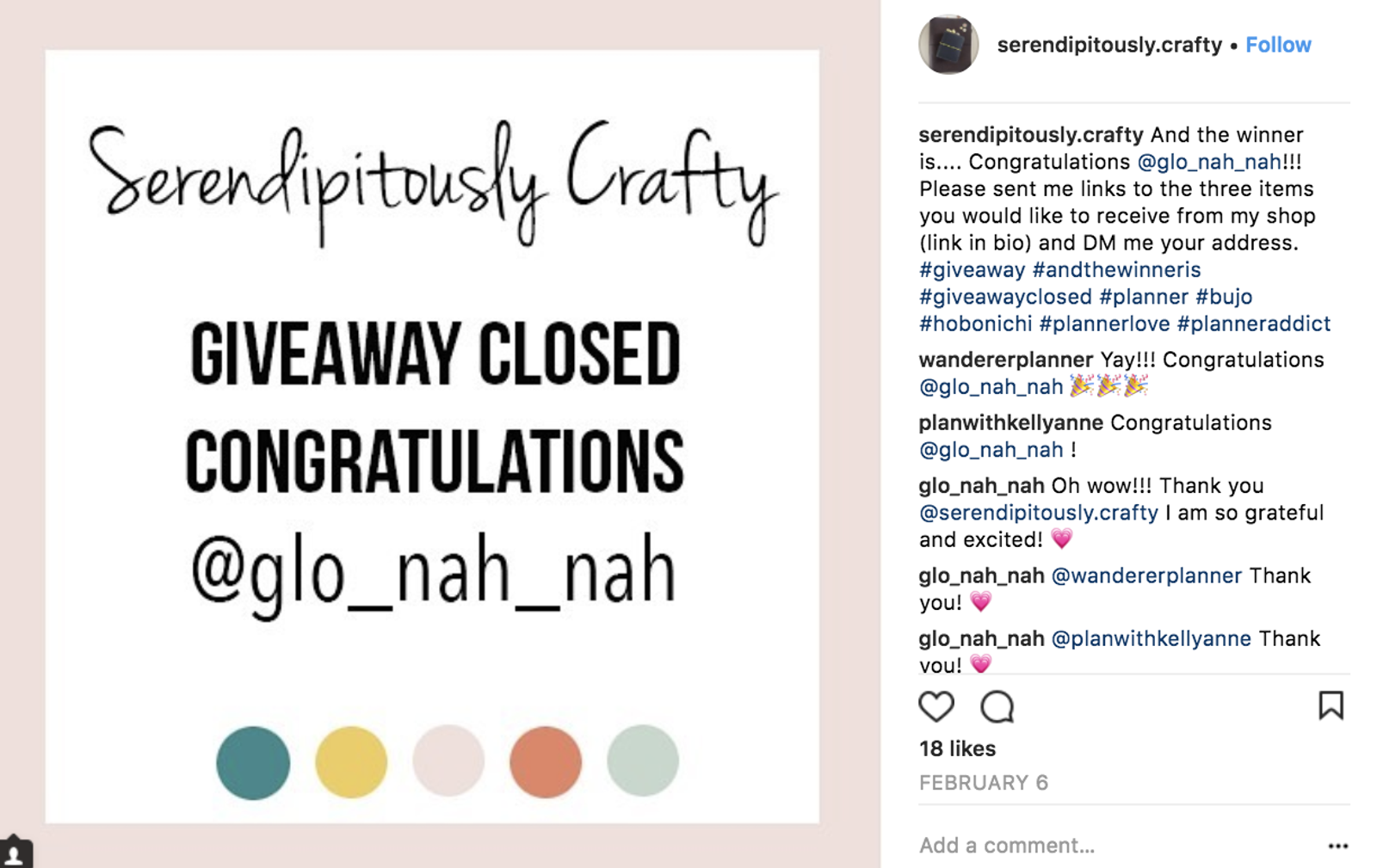 sorteo en bucle de Instagram