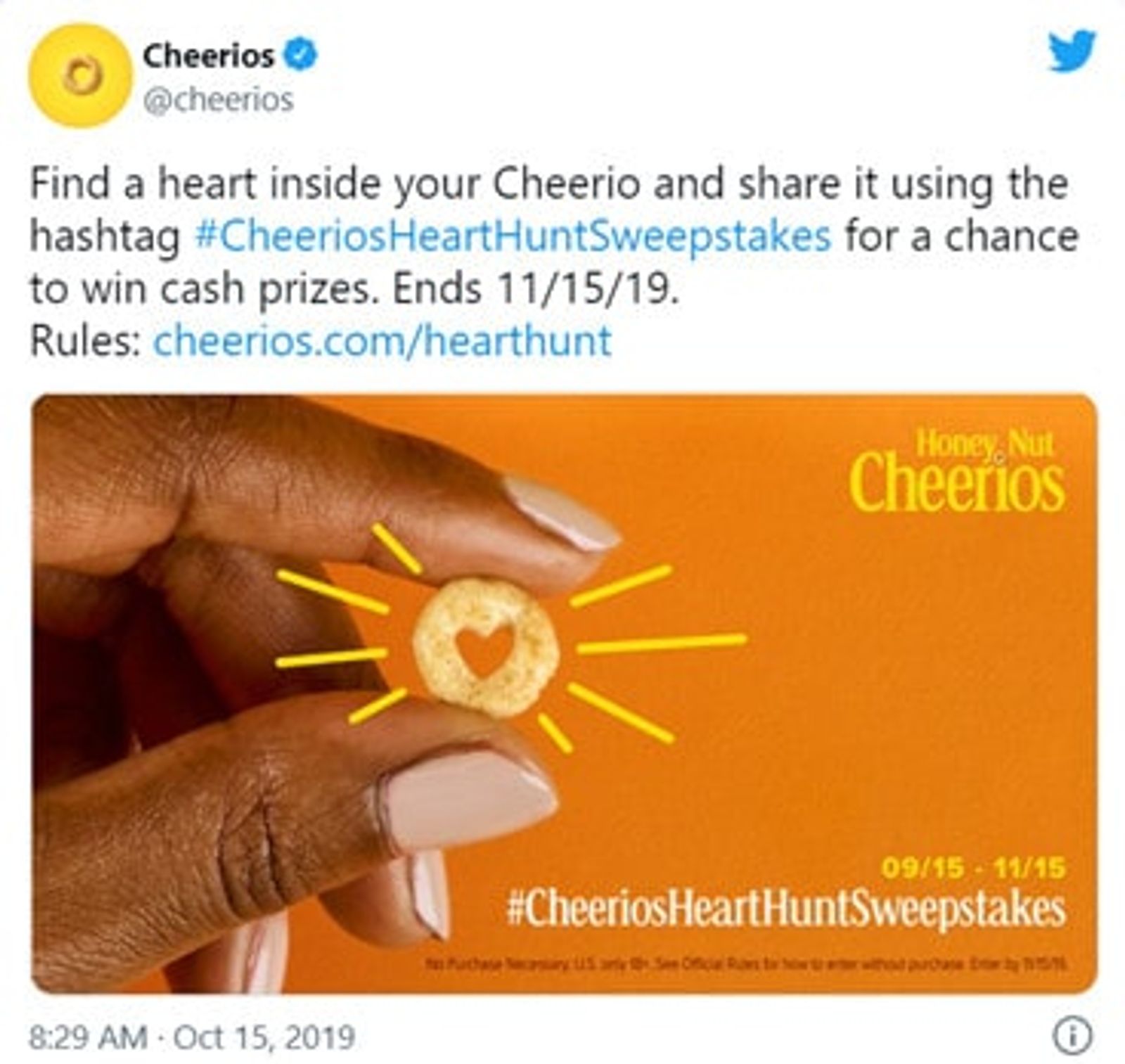 Campaña de Instagram de Cheerios