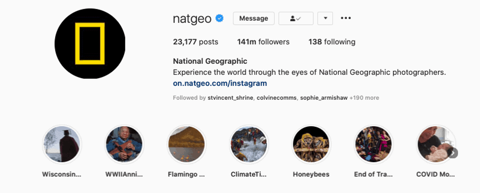 Another example of Instagram Highlight Covers.