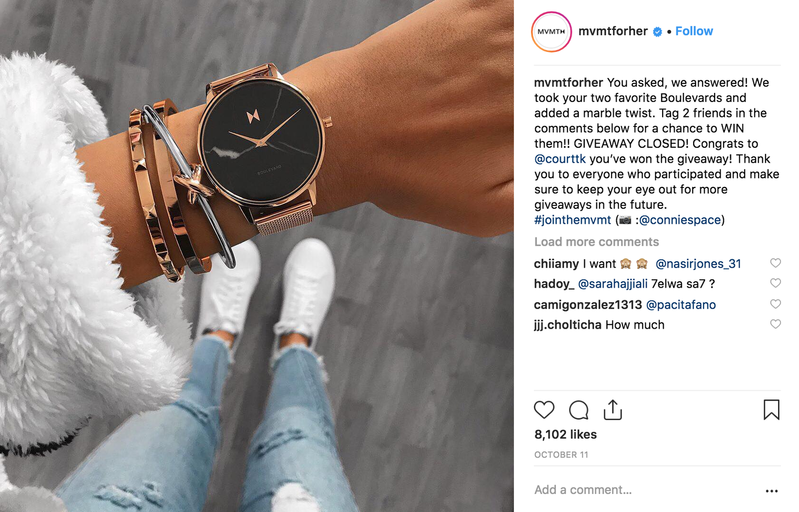 Mejores Campañas de Instagram 2018 - MVMT - Sked Social
