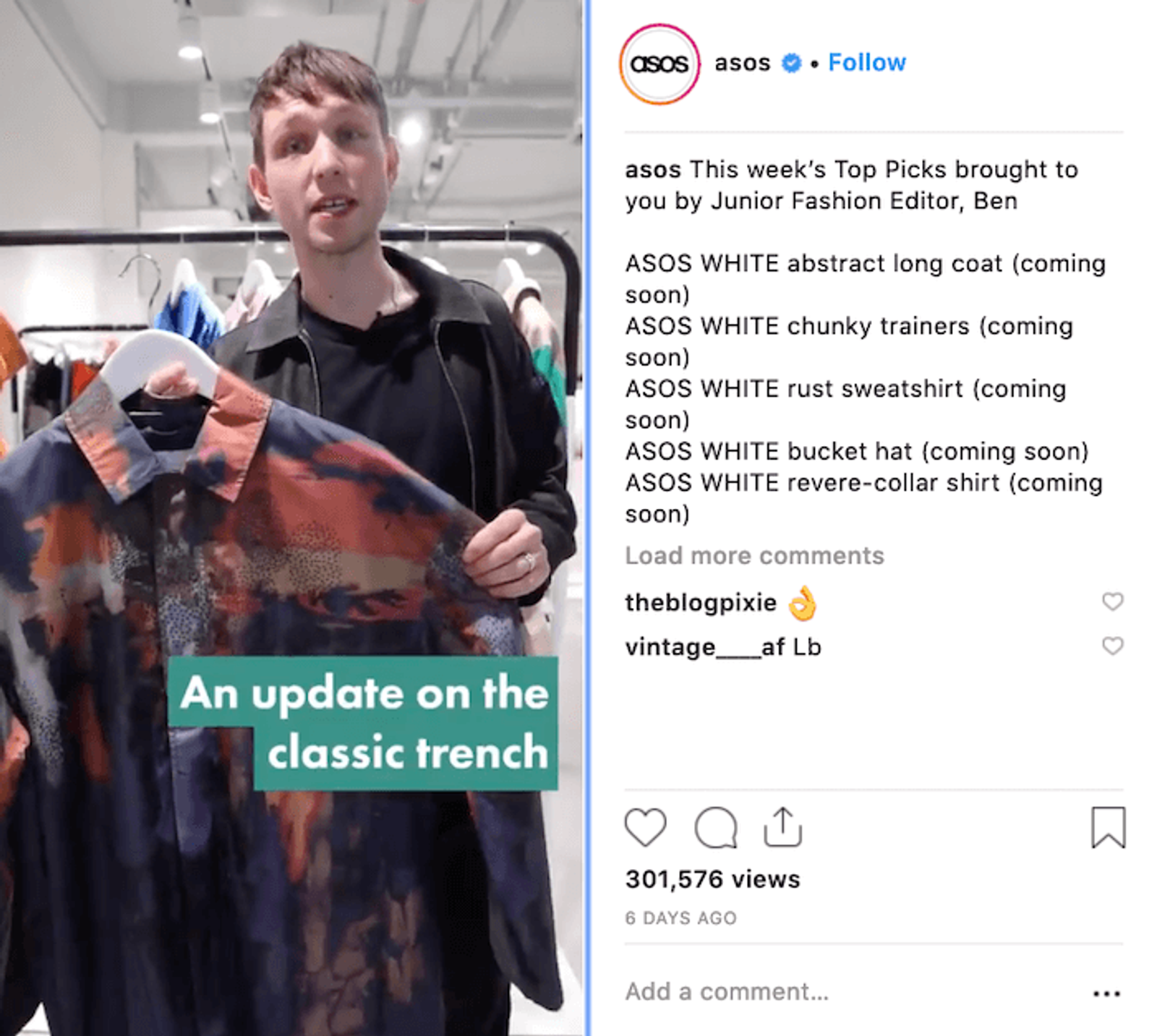 Fashion Brands on Instagram - ASOS - Sked Social