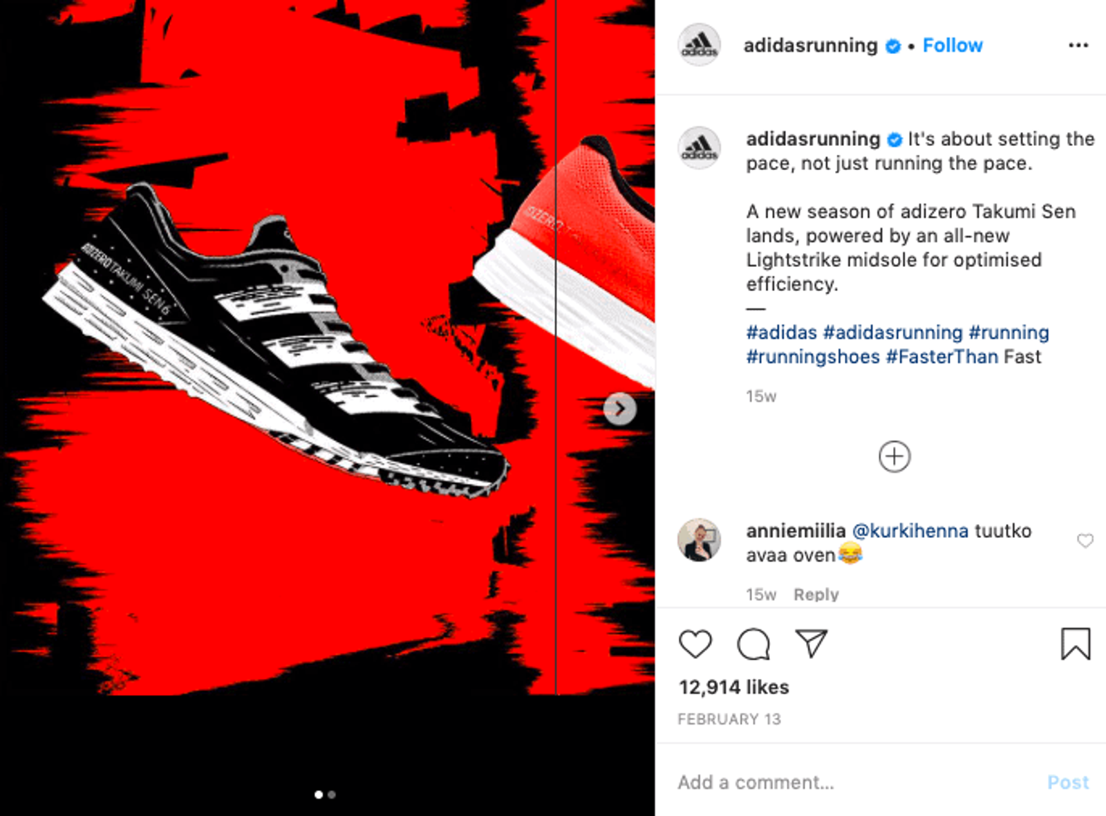 An image showing a creative way of presenting a product on social media.