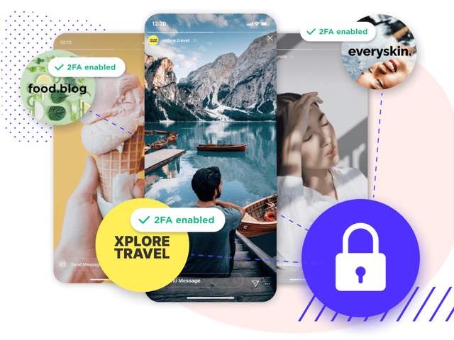 Iphone with two factor authentication icons