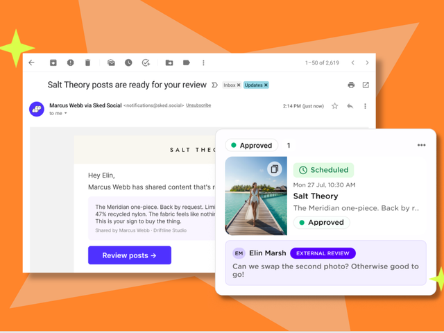 Sked social review notifications