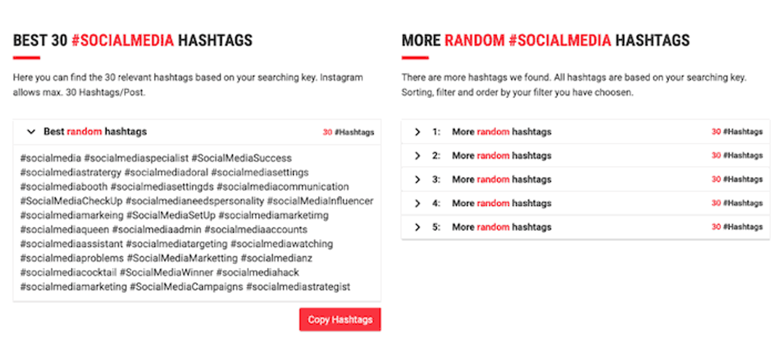 Mejores Hashtags de Instagram - Herramientas de Hashtag - Sked Social