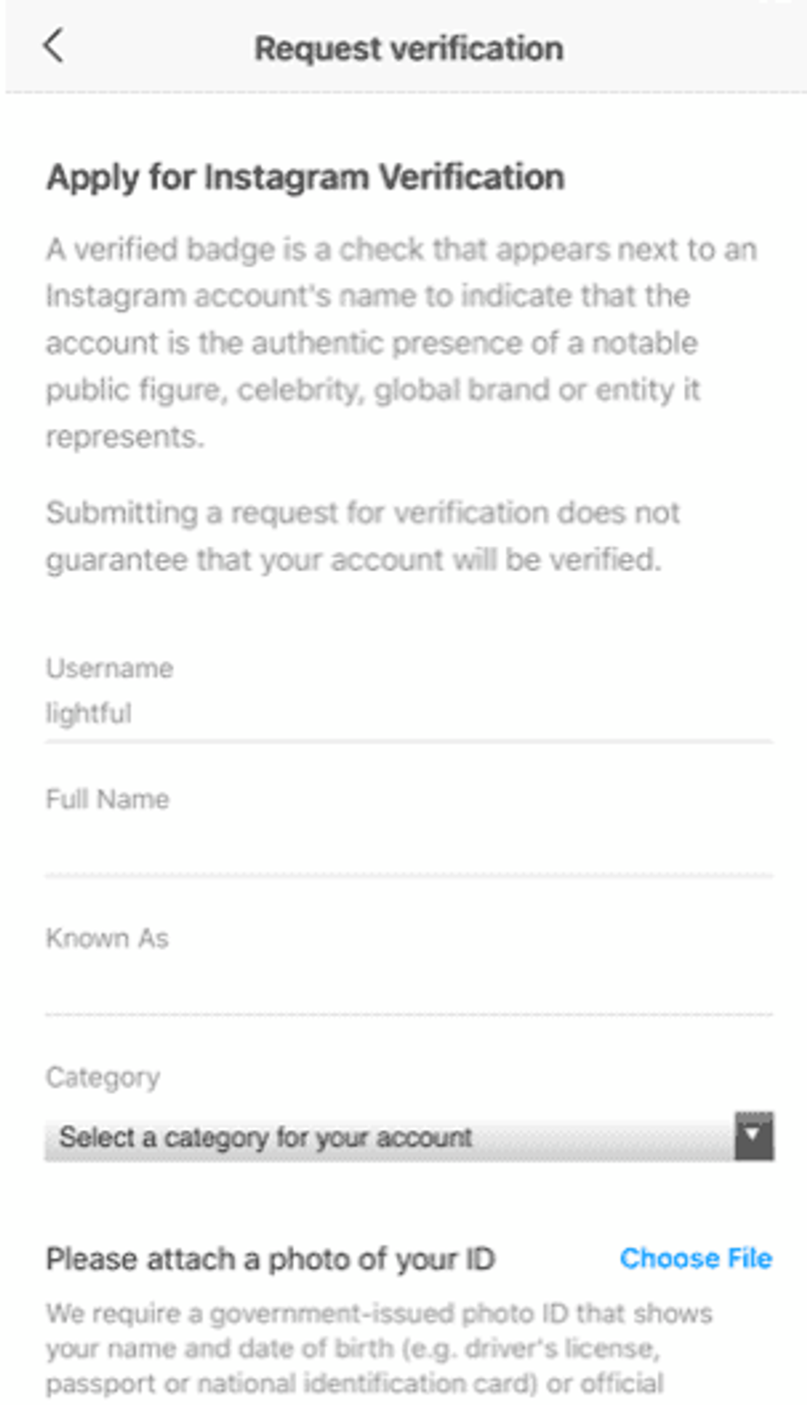 Cómo verificar tu cuenta de Instagram - proceso - paso 4.