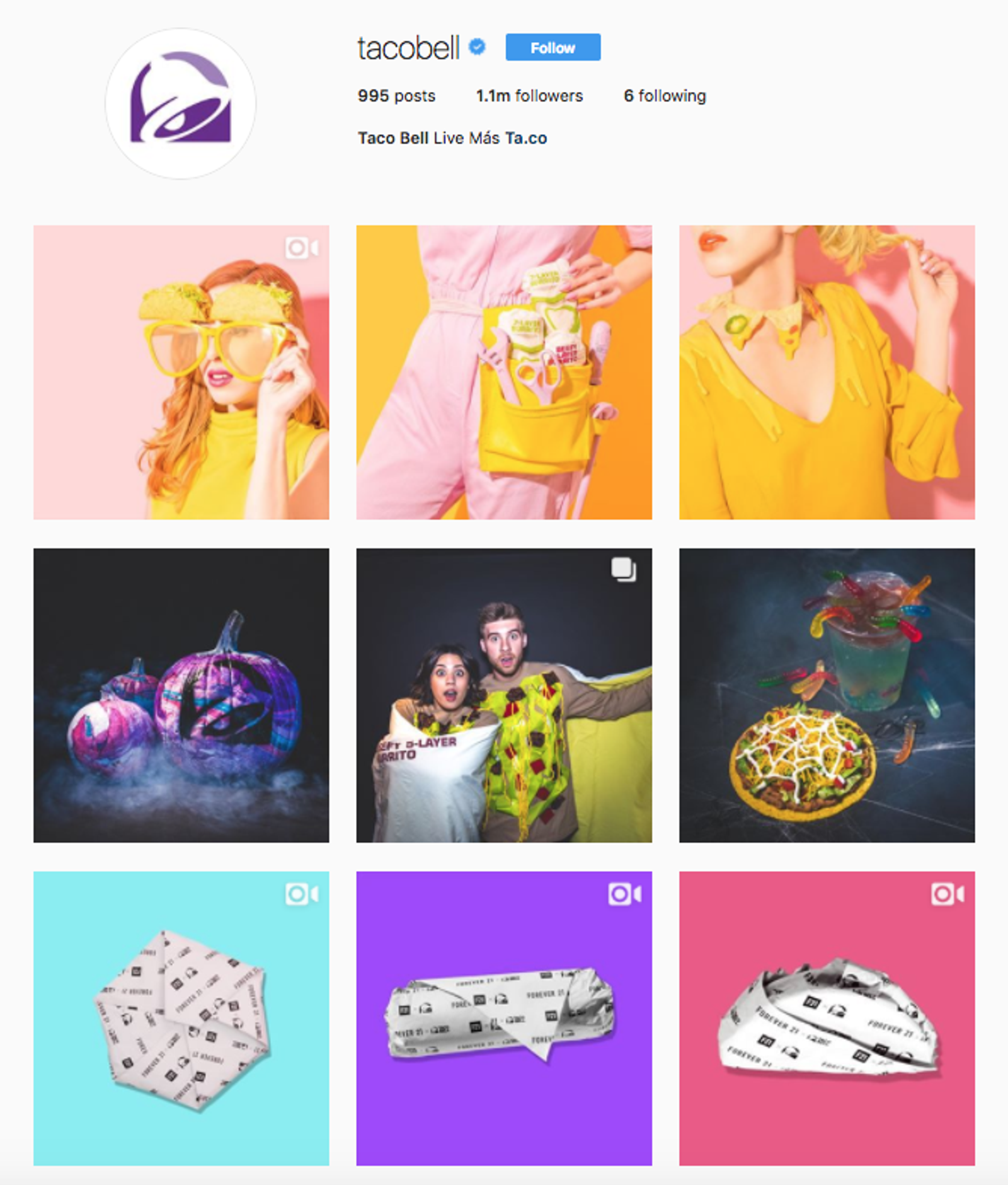 Instagram Brand - Taco Bell - Sked Social