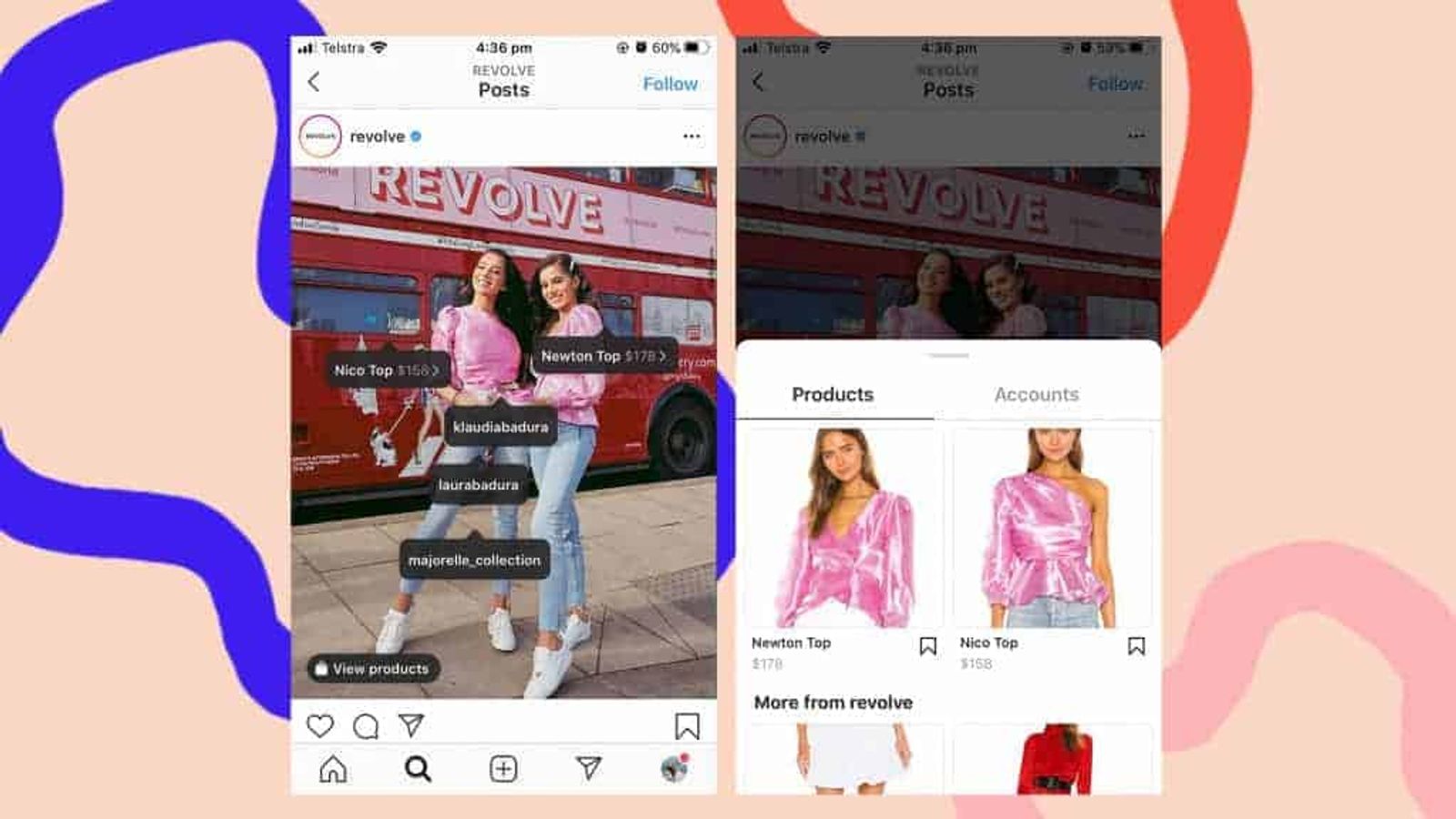 Tienda de e-commerce en Instagram.