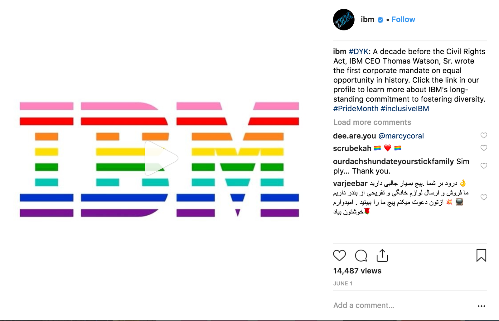Mejores Campañas de Instagram 2018 - IBM - Sked Social