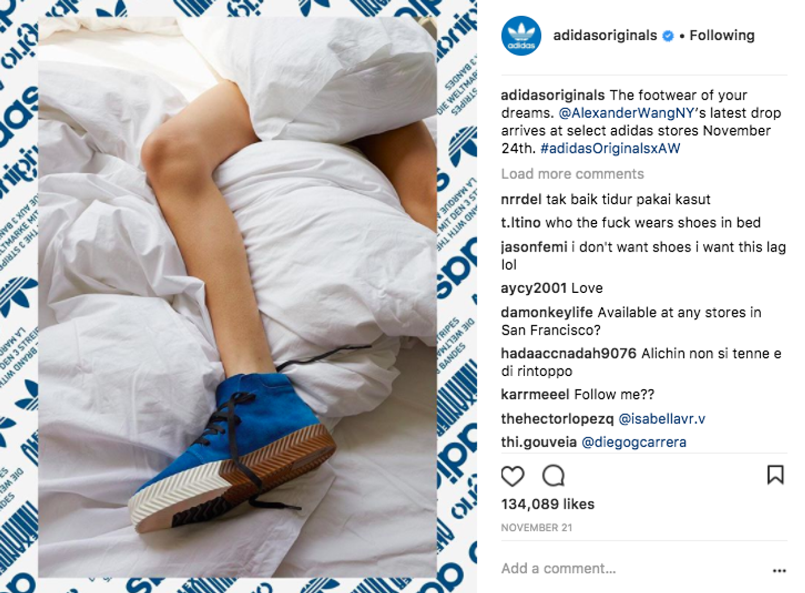 Ideas de publicaciones de Instagram - Adidas - Sked Social