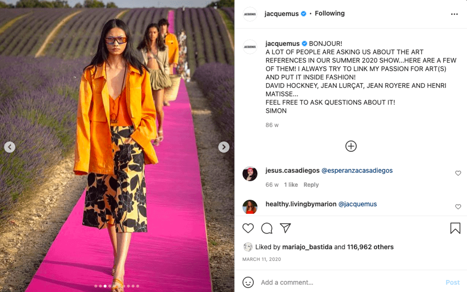 Desfile de JacqueMus