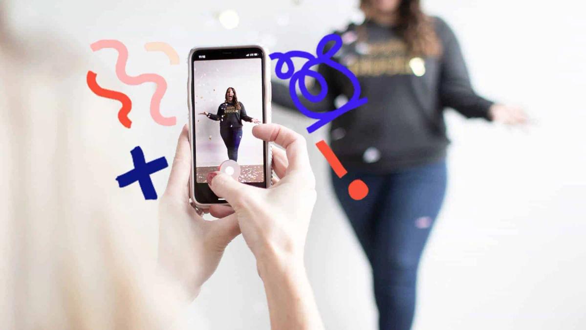 Women filming on iPhone