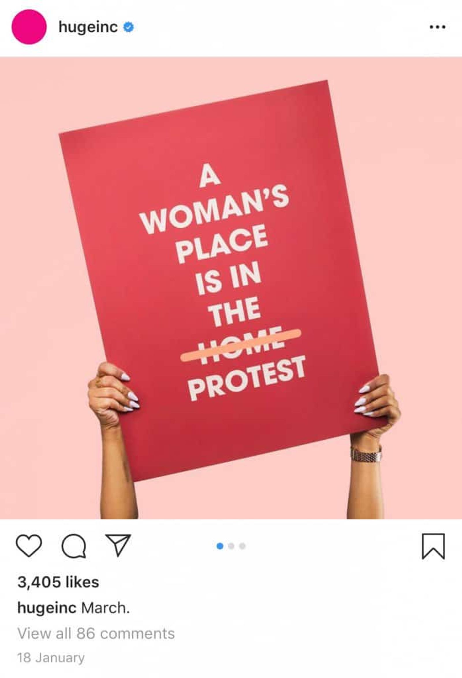 Huge Inc - Instagram social media agency example
