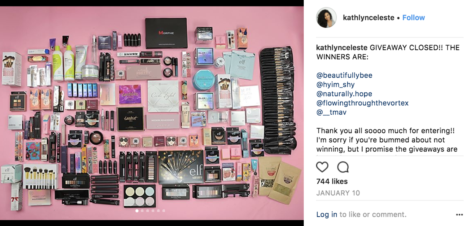sorteo en bucle de instagram