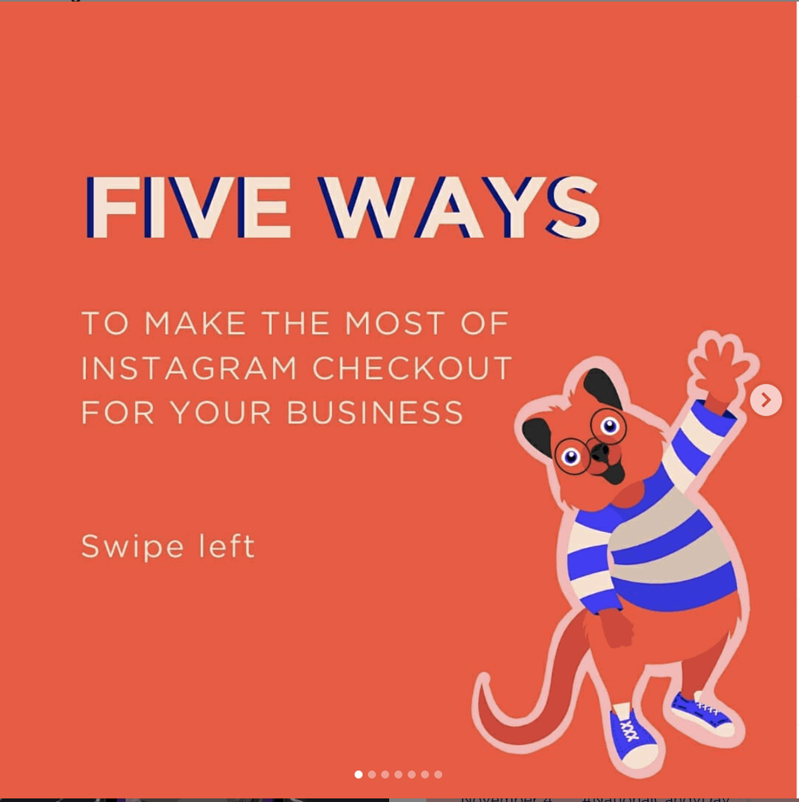 Otro ejemplo de una publicación de carrusel como una tendencia de marketing en Instagram.