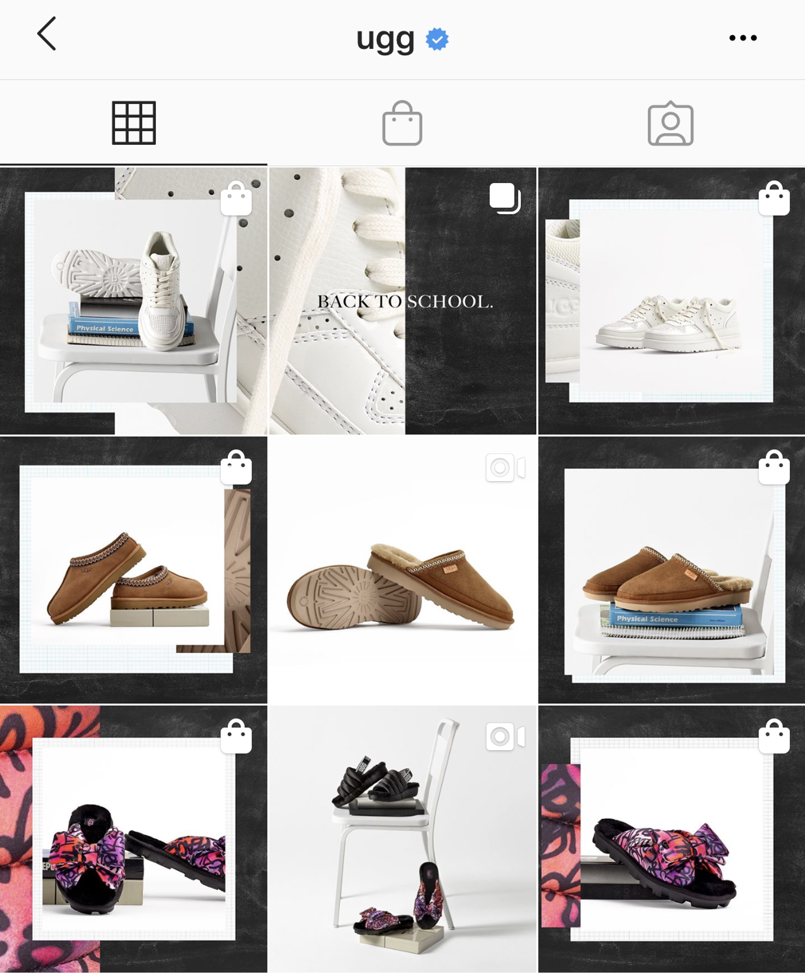 Página de Instagram de Ugg